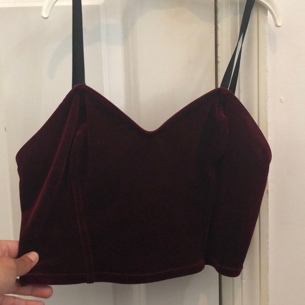 American Apparel Velvet Crop Top